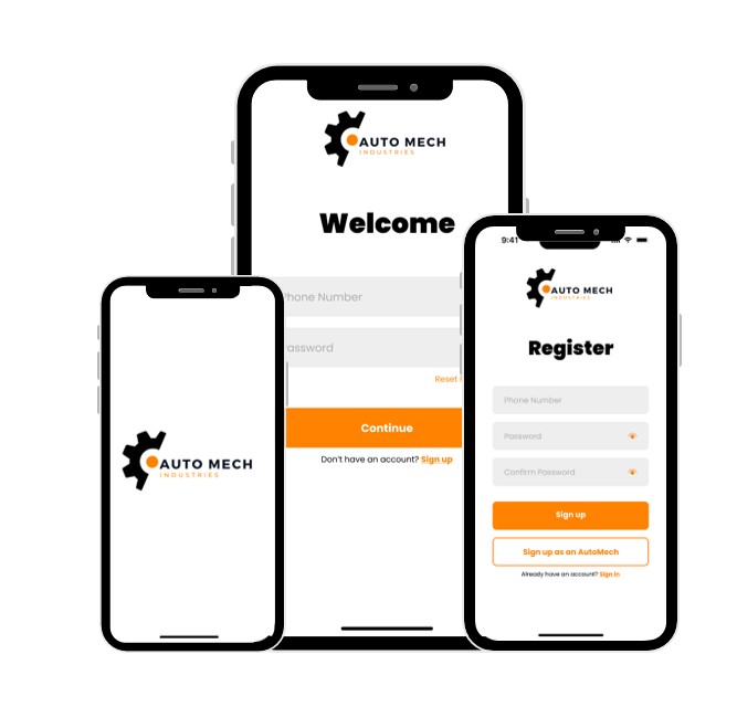 Mechanic finder app screenshot preview
